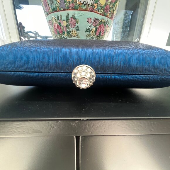 Shimmer Clutch Purse with Rhinestone Clasp - Picture 2 of 5